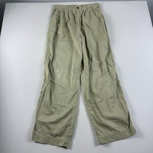 Free People Women's Abby Pleated Baggy Chino High Rise Pants Size 8 Beige‎